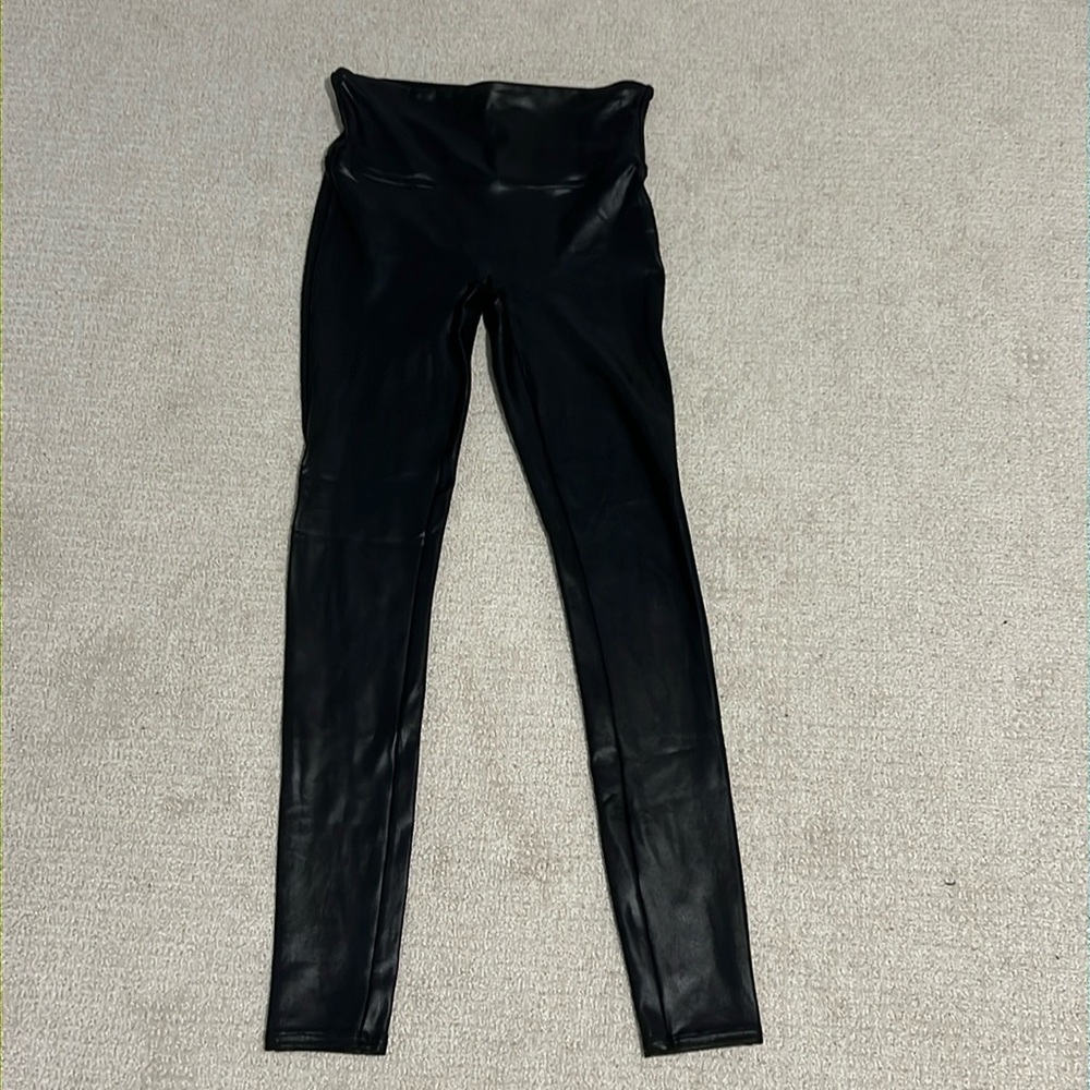 Spanx Faux Leather Leggings- Small - Black